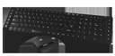 Klip Xtreme - Keyboard and mouse set - Spanish - Wireless - 2.4 GHz - All black
