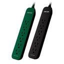 Forza - Surge protector - AC 110/220 V - 8 Tomas de Corriente - 3-ROT 2USB-A/1C 6FT