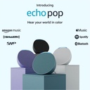 PARLANTE AMAZON ECHO POP B09ZX1LRXX COMPACTO / VERDE AZULADO / ALEXA / WIFI 5 / BT / EERO