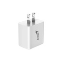 CARGADOR GENIUS PD-20AC / 20W / DUAL USB 3.0 Y USB -C