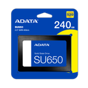 DISCO SSD ADATA 240GB SU650 2.5/SATA 6GB/S /3D NAND/LECTURA 520MB/S /ESCRITURA 450MB/S
