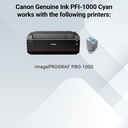 TINTA PFI-1000 CYAN 80ML IMAGEPROGRAF PRO-1000
