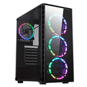 CASE SPEEDMIND/MICRO ATX ITX GAMING WITH GLASS SIDES USB.3.0 USB 2.0 HD AUDIO 5 ARGB FANS NO PSU