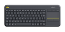 TECLADO/LOGITECH K400 PLUS WIRELESS TOUCH/2.4 GHZ/NEGRO