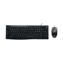 TECLADO-MOUSE COMBO LOGITECH MK200 NEGRO USB PLUG AND PLAY RESISTENTE A SALPICADURAS