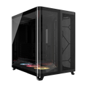 CASE CORSAIR ATX TRIPLE CAMARA ARGB AIR 5400 Tempered Glass 2USB3.2 HD-Audio Mid-Tower Black