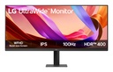 MONITOR LG 34Inch UtraWide LED IPS 2560x1080 UWFHD 100Hz 5ms HDMI DP Black