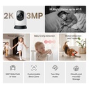 CAMARA MERCUSYS WI-Fi PANORAMICA 360grados 2K 3MP Mon. Vertical-Horizontal Segui. Int. Vis. Noct.