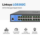 Linksys - Swich 48-PORT MANAGED GIGABIT 4 10G SFP TAA