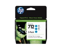 HP 712 Cyan Ink Cartridge 3-Pack