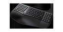 Klip Xtreme - Keyboard - Wired - Spanish - USB - Ergonomic Design - Black - Ergonomical