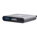 Xtech - Video adapter - USB Type C - HDMI (f) Type C(f) USB 3.0(f) - Aluminum - 3 in one XTC-566