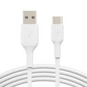 Belkin BoostCharge - Cable USB - 24 pin USB-C (M) a USB (M) - 1 m - blanco
