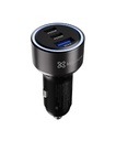 Klip Xtreme KCC-060 - Car power adapter - 60 Watt - 2 x 24 pin USB-C / 9 pin USB Type A