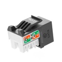 Nexxt Solutions Infrastructure - Keystone Jack - Category 6 - Unshield 110 Type BK