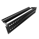 Nexxt - Tablero de conexiones - instalable en bastidor - negro, RAL 9005 - 2U - 19" - 48 puertos