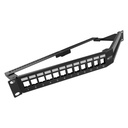 Nexxt Solutions Infrastructure - Patch panel - Cold-rolled steel - Black with silver extrusion - Angled Mod SH 24P 1U