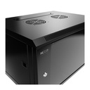 Nexxt Solutions Infrastructure - Wall mount enclosure - SPCC steel / Tempered glass - Black / RAL 9005