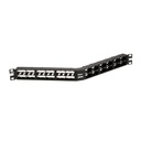 Panduit MINI-COM High Density Modular - Patch panel - 1U - 19" - 48 ports - Black