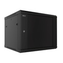 Nexxt Solutions Infrastructure - Wall mount enclosure - SPCC steel / Tempered glass - Black / RAL 9005