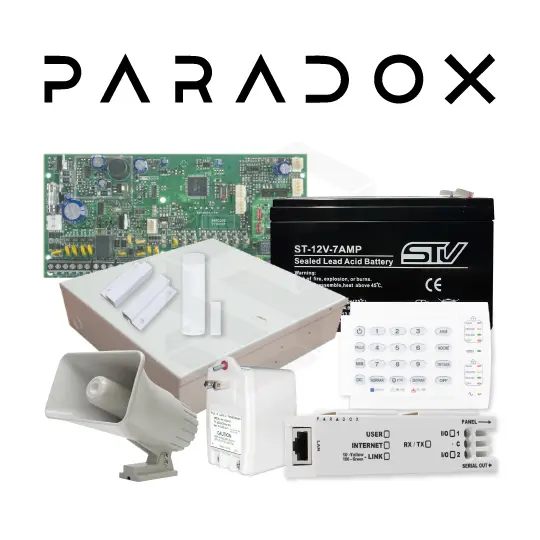 1 PA-SP5500 + 1PA-K10H +1 PA-CAJAALARMABL +1 PA-TRALARM2 + 1 ST-12V-7AMP + 1 PA-SIRENA + 1 PA-IP150 + 1 ST-L-MG401 + 1 PA-DCTXP2
