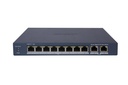 SWITCH POE 8 CH 10/1001000MB + 2 10/100/1000MB 60W