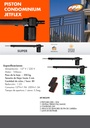 CONJUNTO DE MOTOCONJ.AUTO.MOV.P. PISTON CONDOMINIUM INOX JET FLEX CONNECT 60HZ-DOBLE - SIN BRAZO  *LOS RIELES SE VENDEN POR SEPARADO*