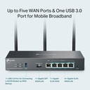 ROUTER VPN 1 PUERTO WAN + 4 WAN/LAN GIGABITE MULTIONE 5 ANTENAS TPLINK OMADA