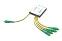 SPLITTER PLC 1X4 SC/APC G657A1 900µM ENTRADA COLOR BLANCO SALIDA COLORES INTERNACIONALES