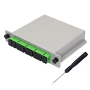 SPLITTER PLC 1X8 SC/APC G657A1 900µM ENTRADA COLOR BLANCO SALIDA COLORES INTERNACIONALES