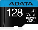 MICRO SDXC ADATA 128GB CON ADAPTADOR/UHS-I CLASS 10/V10/A1 (LECTURA 100MB/S ESCRITURA 25MB/S)