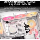 COOLER CORSAIR NAUTILUS 240ARGB Liquid para LG1841 - LGA1700 y AMD AM5 - AM4 White