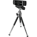 WEBCAM LOGITECH C922 STREAM-RECORD 1920X1080-30FPS-CAMPO VISUAL 78-TRIPODE