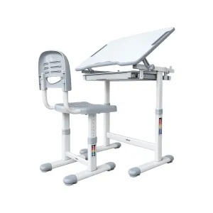 ESCRITORIO CON SILLA AJUSTABLES FOR KIDS WHITE - GRAY