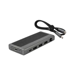 ENCLOSURE - DOCKING STATION CON M.2 NVMe - HDIMI-4K ETHERNET-1TB 2USB-3.2 USB-C-PD Silver